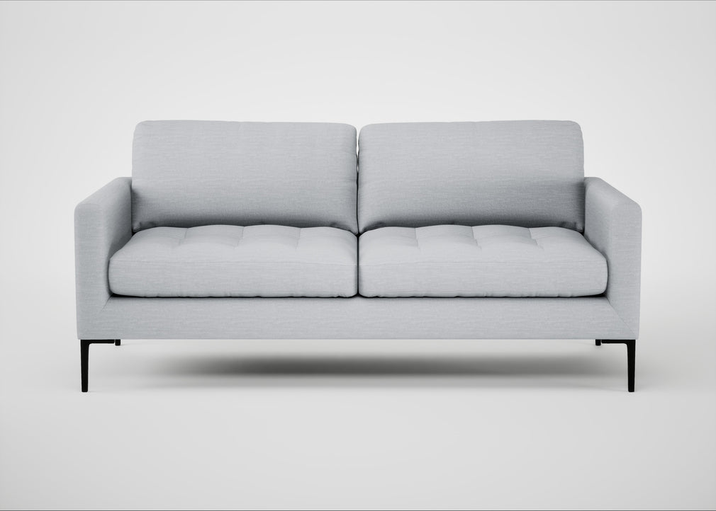 Eton 3 Seater Sofa Broad Weave Tin / Black