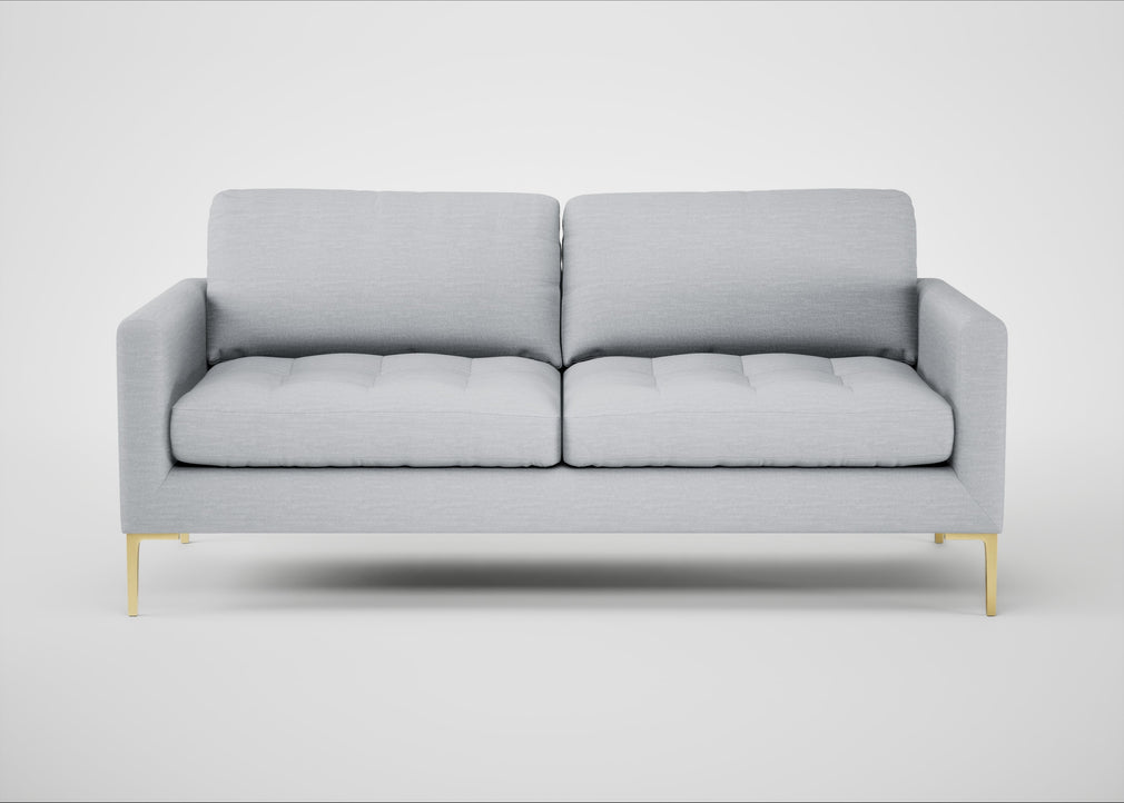 Eton 3 Seater Sofa Broad Weave Tin / Brass