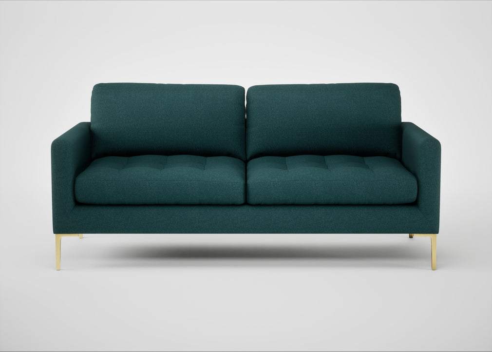 Eton 3 Seater Sofa Brushed Cotton Pine / Brass