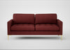 Eton 3 Seater Sofa Capelo Linen-Cotton Etruscan Red / Brass