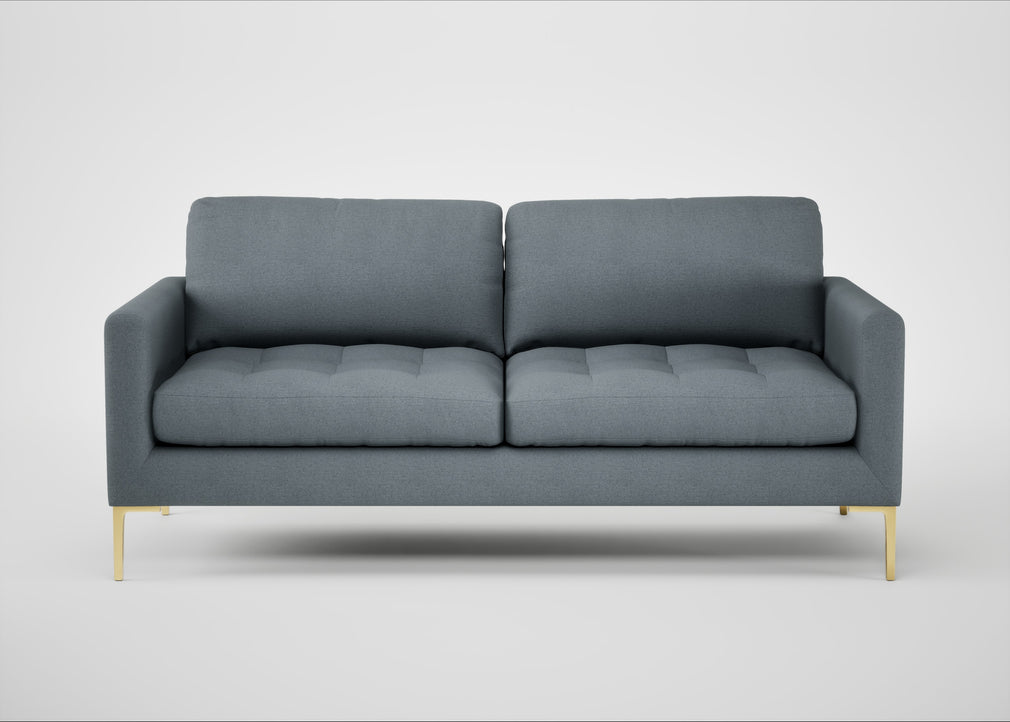 Eton 3 Seater Sofa Capelo Linen-Cotton Mineral / Brass