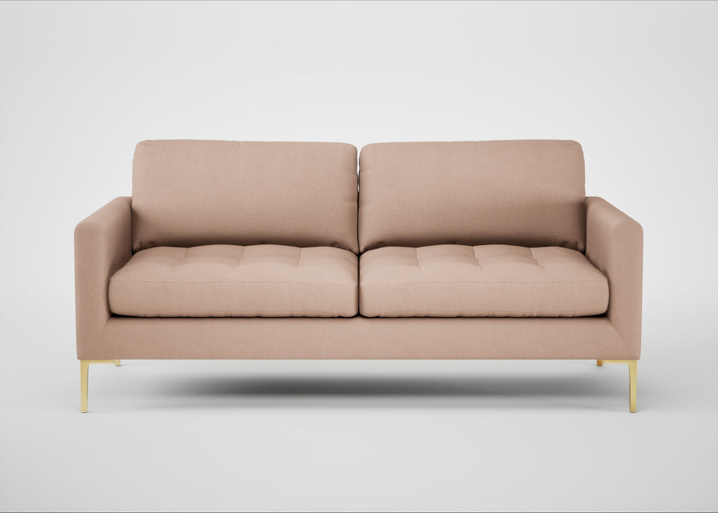 Eton 3 Seater Sofa Capelo Linen-Cotton Rosedale / Brass