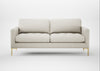 Eton 3 Seater Sofa Chunky Boucle Ecru / Brass