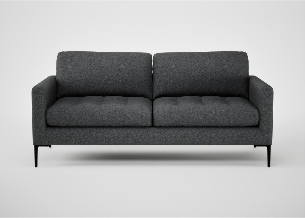 Eton 3 Seater Sofa Melton Wool Granite / Black