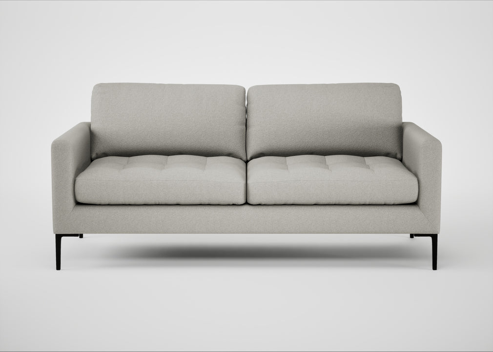 Eton 3 Seater Sofa Melton Wool Limestone / Black
