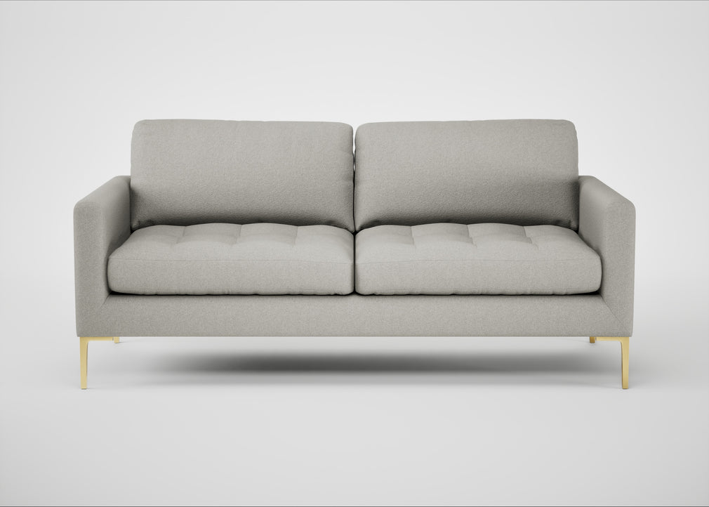 Eton 3 Seater Sofa Melton Wool Limestone / Brass