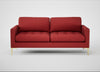 Eton 3 Seater Sofa Melton Wool Red Oxide / Brass