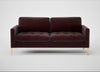 Eton 3 Seater Sofa Smart Luxe Velvet Acorn / Brass