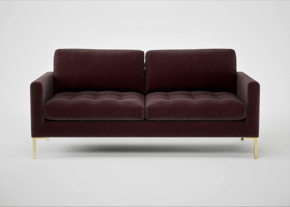 Eton 3 Seater Sofa Smart Luxe Velvet Acorn / Brass