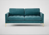 Eton 3 Seater Sofa Smart Luxe Velvet Airforce Blue / Brass