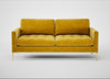 Eton 3 Seater Sofa Smart Luxe Velvet Canary / Brass