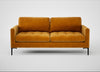 Eton 3 Seater Sofa Smart Luxe Velvet Cognac / Black