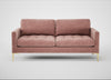 Eton 3 Seater Sofa Smart Luxe Velvet Dusky Pink / Brass