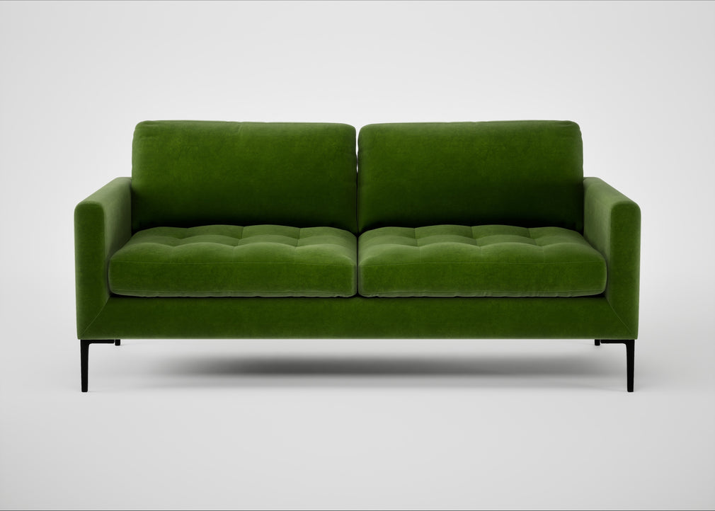 Eton 3 Seater Sofa Smart Luxe Velvet Grass / Black