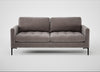 Eton 3 Seater Sofa Smart Luxe Velvet Mushroom / Black
