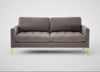 Eton 3 Seater Sofa Smart Luxe Velvet Mushroom / Brass