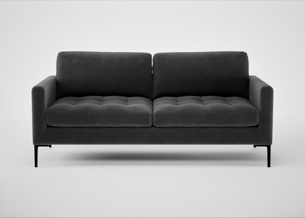 Eton 3 Seater Sofa Smart Luxe Velvet Nickel / Black