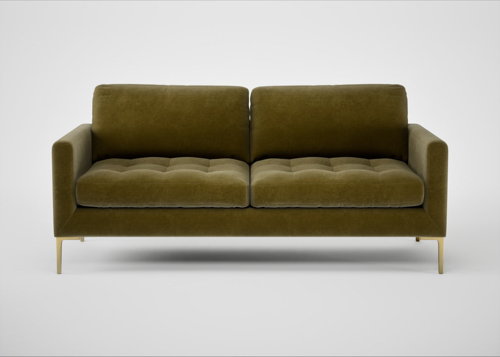 Eton 3 Seater Sofa Smart Luxe Velvet Peridot / Brass