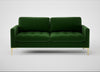 Eton 3 Seater Sofa Smart Velvet Forest / Brass