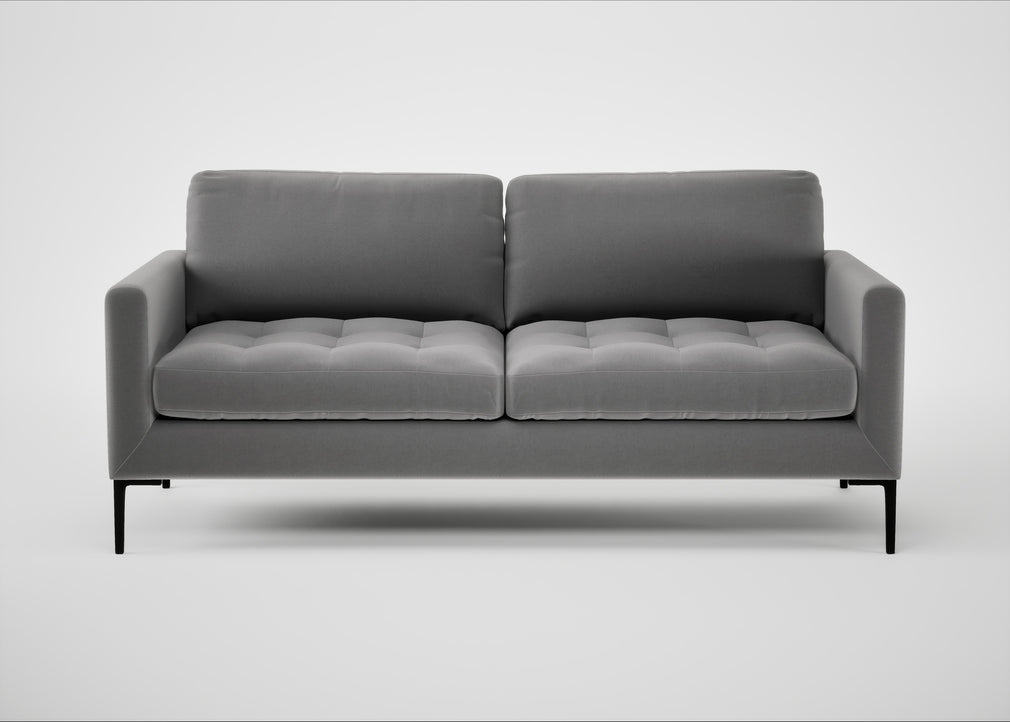 Eton 3 Seater Sofa Smart Velvet Mercury / Black