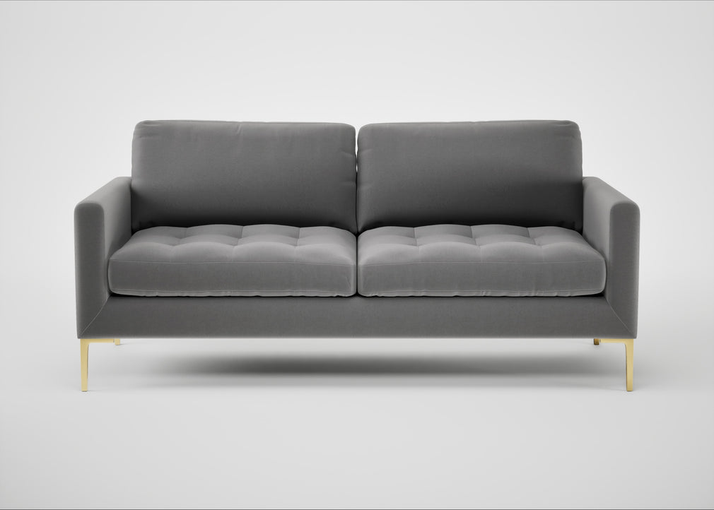 Eton 3 Seater Sofa Smart Velvet Mercury / Brass