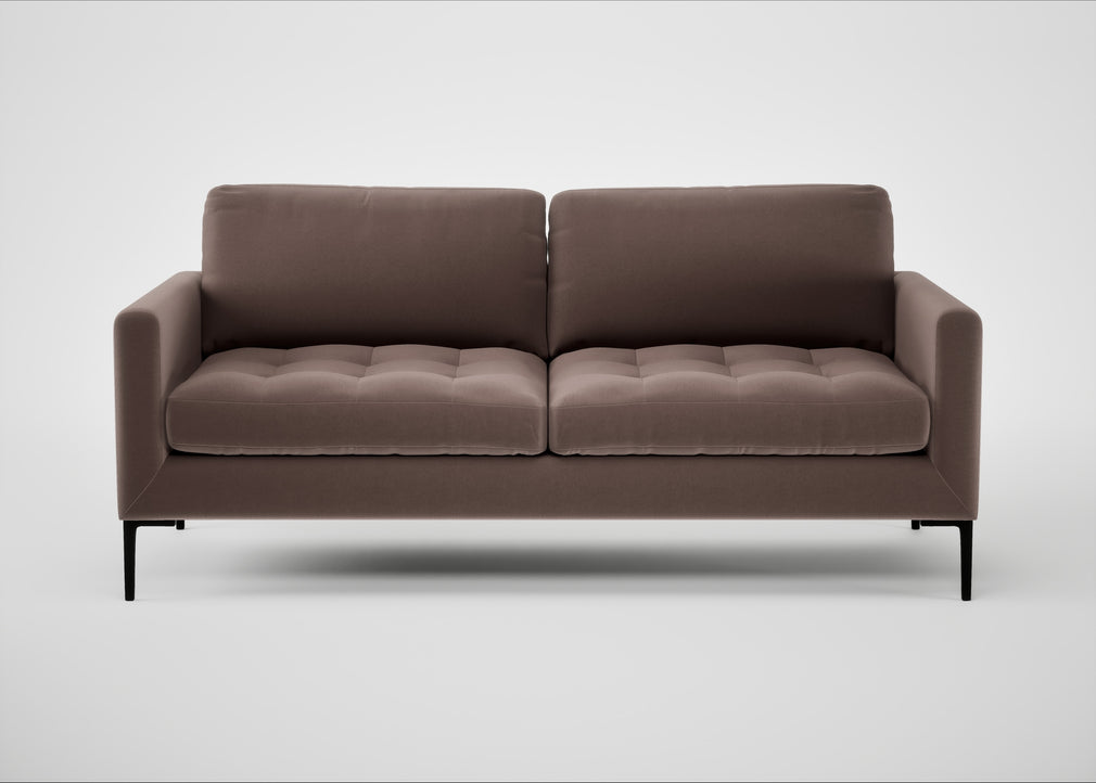 Eton 3 Seater Sofa Smart Velvet Mouse / Black