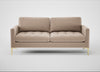 Eton 3 Seater Sofa Smart Velvet Pebble / Brass