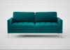 Eton 3 Seater Sofa Smart Velvet Petrol / Brass