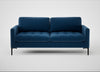 Eton 3 Seater Sofa Cotton Velvet Petrol / Black