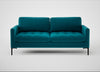 Eton 3 Seater Sofa Cotton Velvet Teal / Black