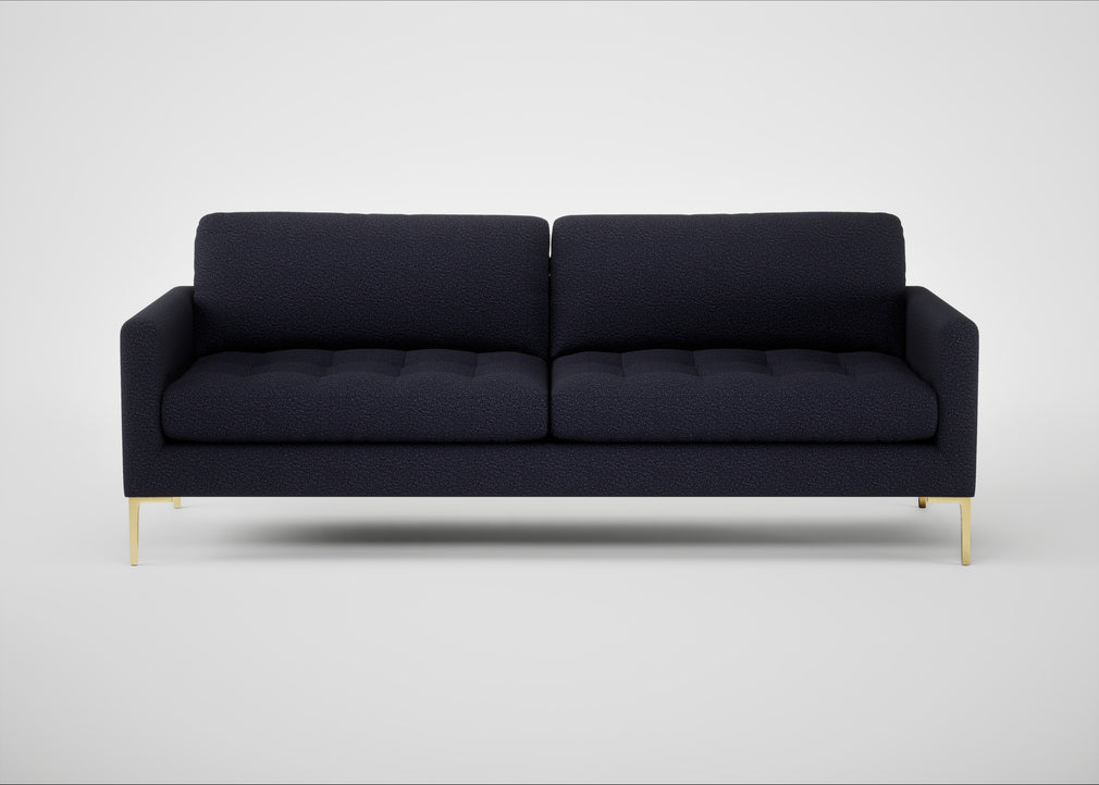 Eton 4 Seater Sofa Boucle Indigo / Brass