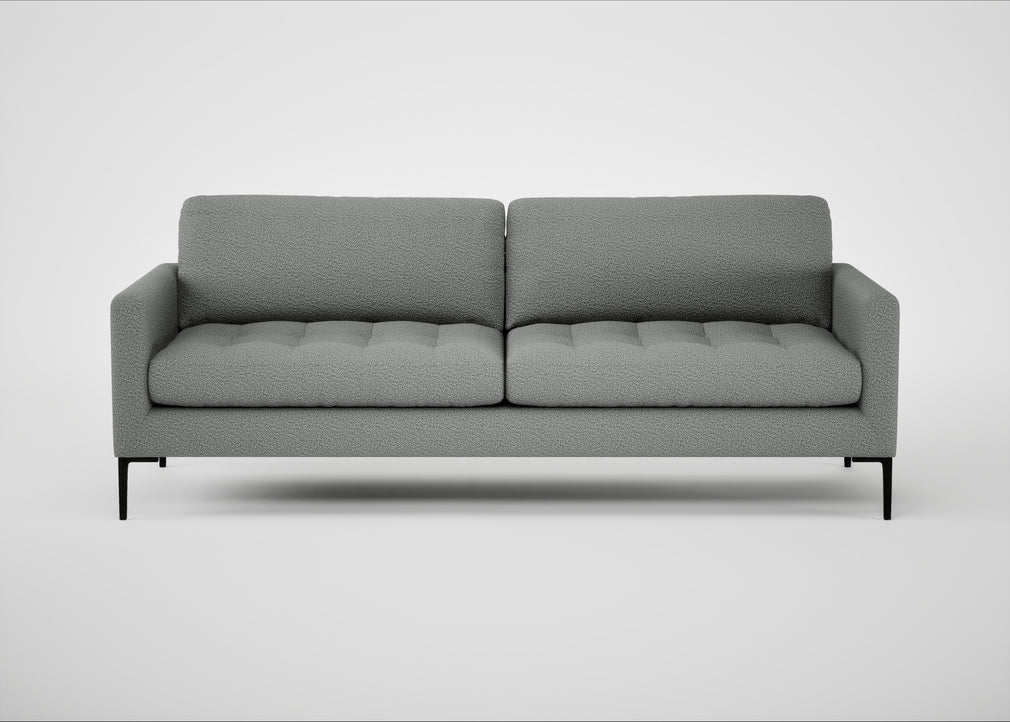 Eton 4 Seater Sofa Boucle Steel / Black