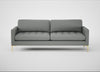 Eton 4 Seater Sofa Boucle Steel / Brass