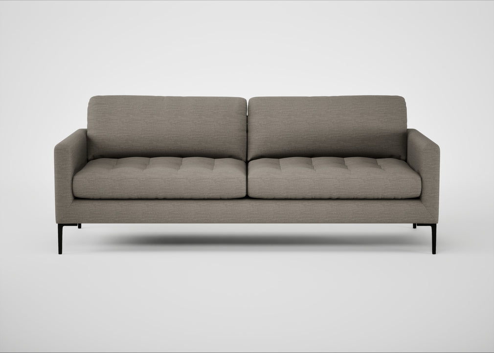 Eton 4 Seater Sofa Broad Weave Pebble / Black