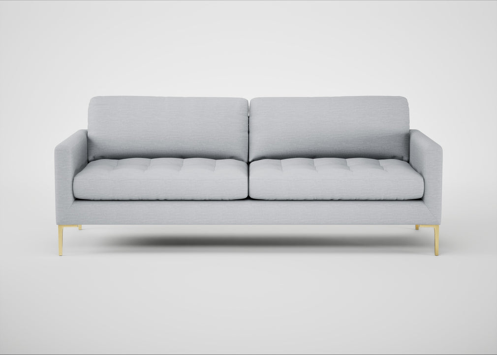 Eton 4 Seater Sofa Broad Weave Tin / Brass