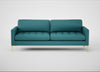 Eton 4 Seater Sofa Brushed Cotton Cadet / Brass
