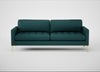 Eton 4 Seater Sofa Brushed Cotton Pine / Brass