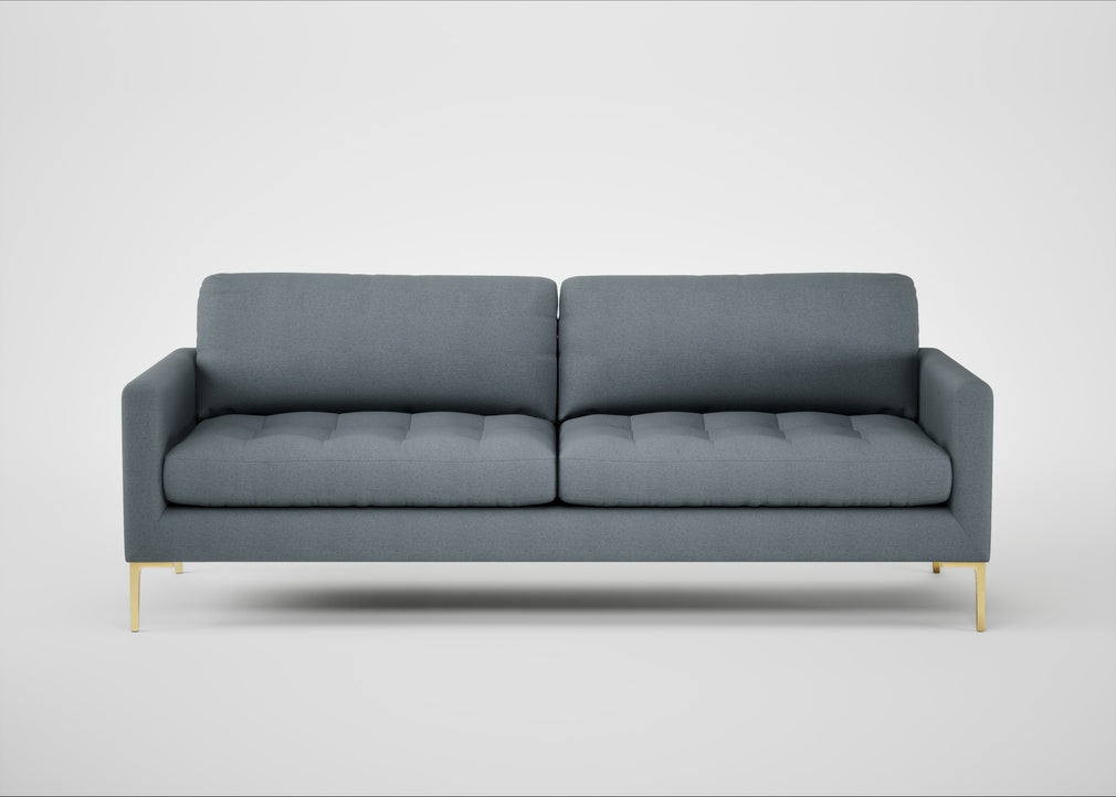Eton 4 Seater Sofa Capelo Linen-Cotton Mineral / Brass