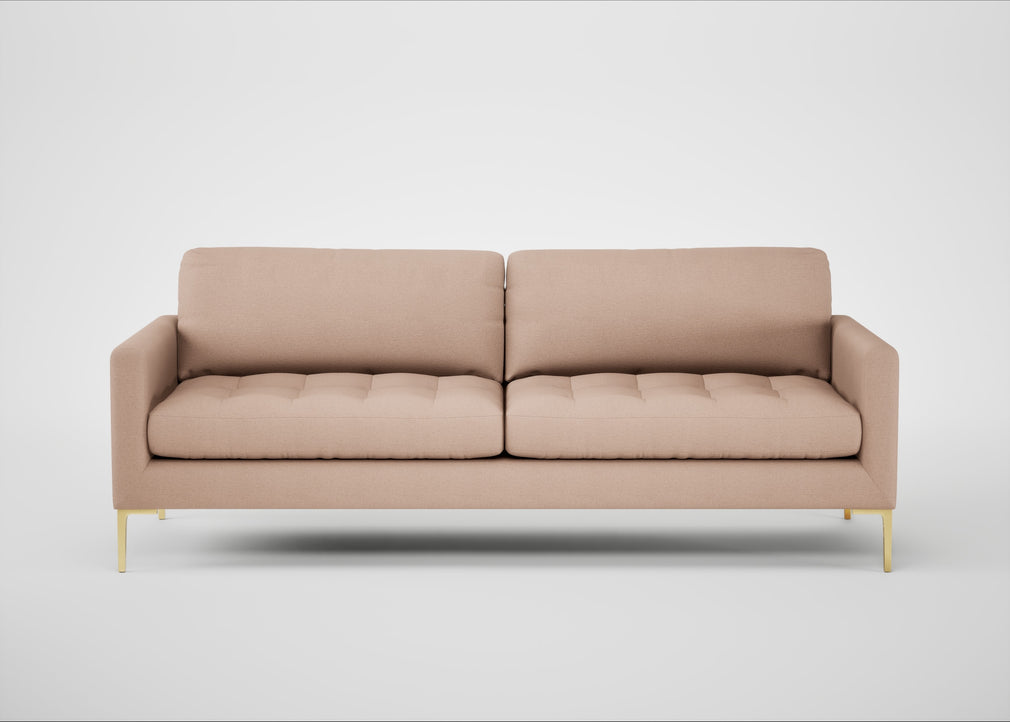 Eton 4 Seater Sofa Capelo Linen-Cotton Rosedale / Brass