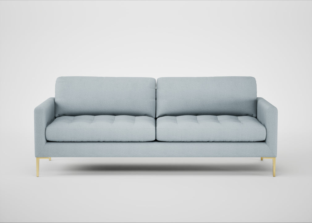 Eton 4 Seater Sofa Capelo Linen-Cotton Sea Shanty / Brass