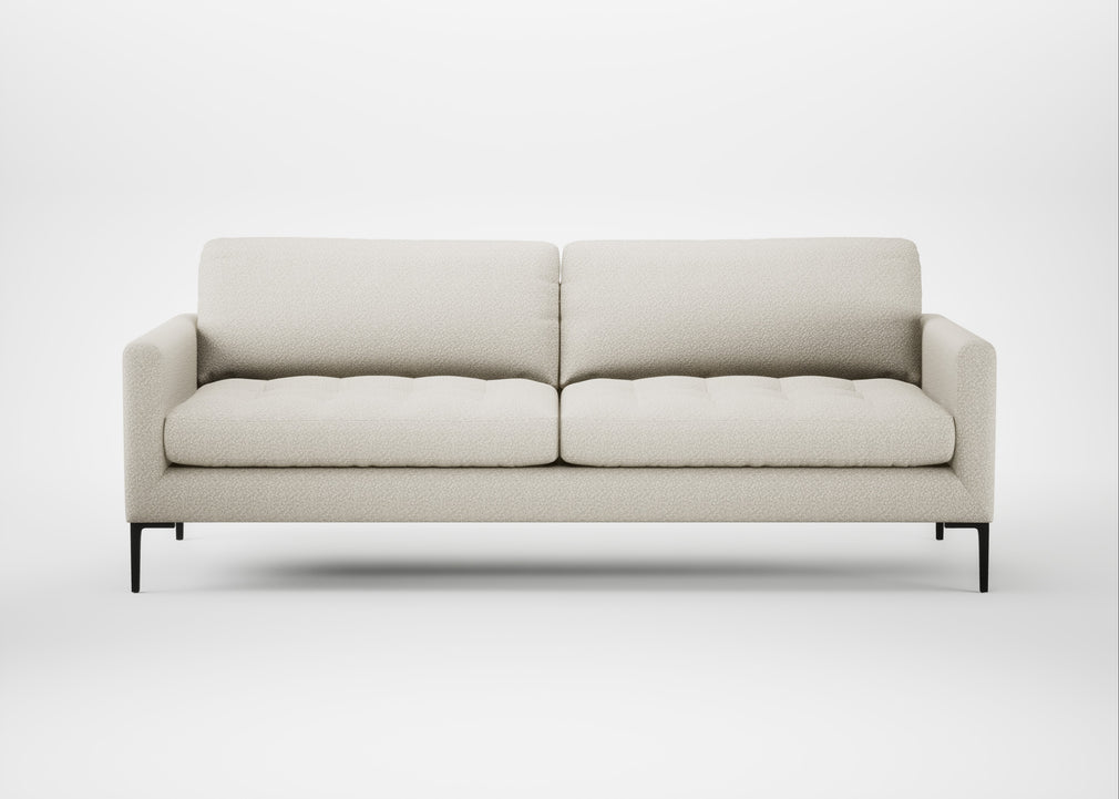 Eton 4 Seater Sofa Chunky Boucle Ecru / Black