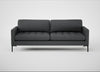 Eton 4 Seater Sofa Melton Wool Granite / Black