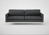 Eton 4 Seater Sofa Melton Wool Granite / Brass