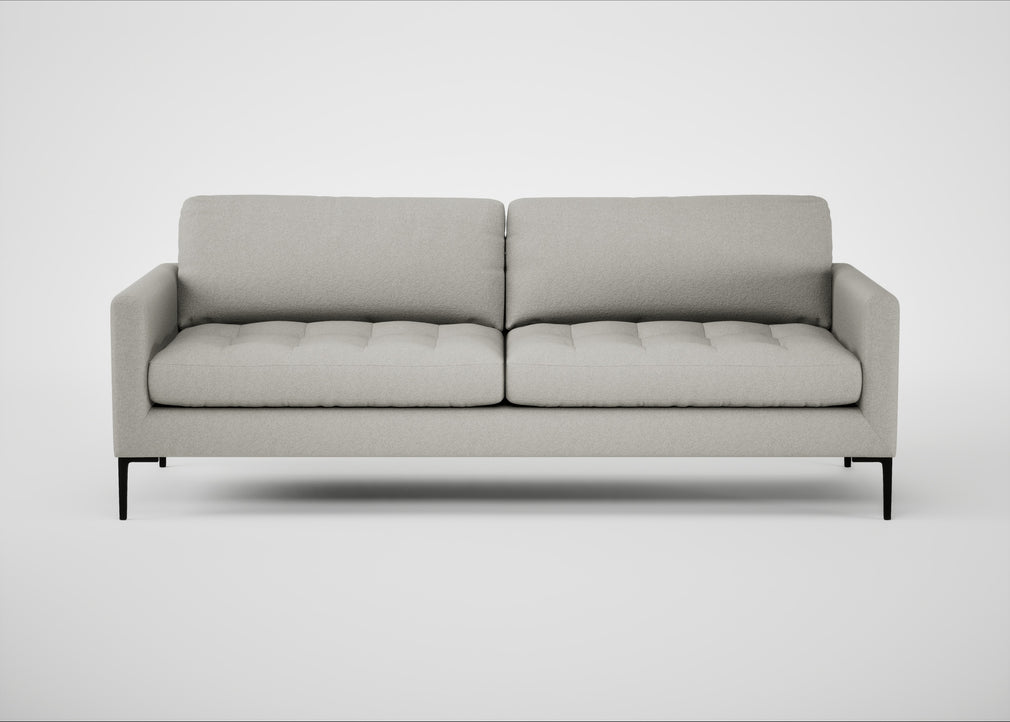 Eton 4 Seater Sofa Melton Wool Limestone / Black