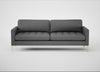 Eton 4 Seater Sofa Melton Wool Shale / Brass