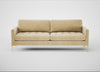 Eton 4 Seater Sofa Smart Luxe Velvet Biscuit / Brass