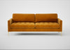 Eton 4 Seater Sofa Smart Luxe Velvet Cognac / Brass