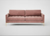 Eton 4 Seater Sofa Smart Luxe Velvet Dusky Pink / Brass