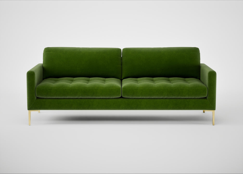 Eton 4 Seater Sofa Smart Luxe Velvet Grass / Brass