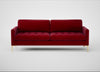 Eton 4 Seater Sofa Smart Luxe Velvet Mulberry / Brass